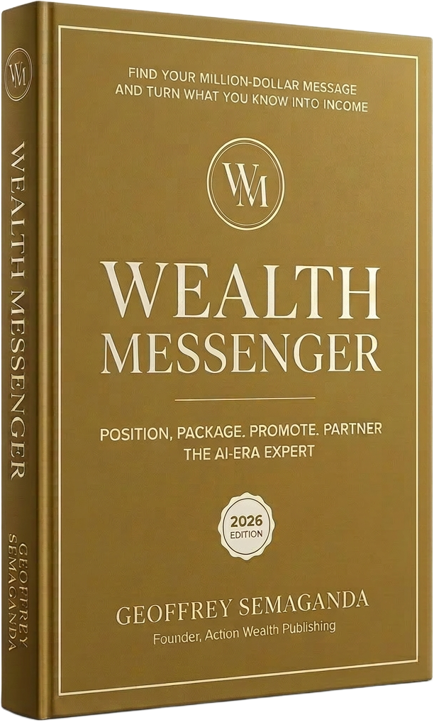 The Wealth Messenger book — the seed of your product suite